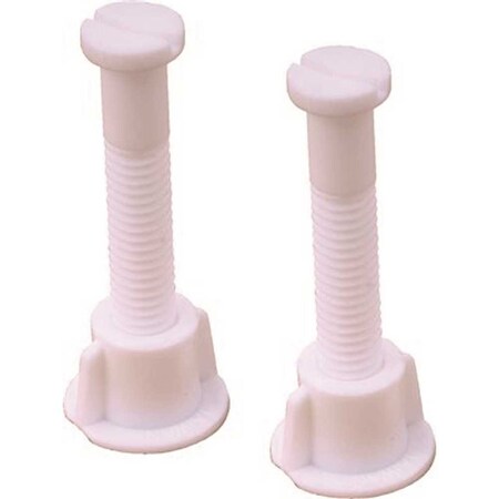 Proplus 5/16 x 2-1/4 Bag Toilet Seat Bolts Plastic White, PR 201008